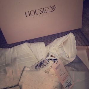 House of CB white bandage dress